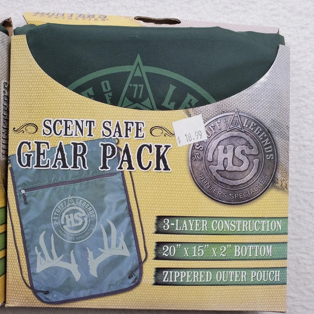 Hunters Specialties Bag Scent Safe Gear Pack‎ Scent Free Water Resistant Lot 2
